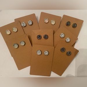 Handmade druzy stud earrings